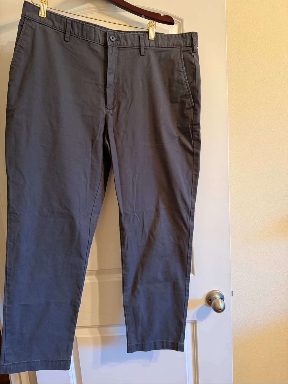 Banana Republic Dark Charcoal Straight Chinos